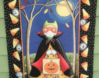 Mary Engelbreit Halloween flag,Halloween flag,Mary Engelbreit Halloween,outdoor Halloween decor,outdoor Halloween decorations,trick or treat