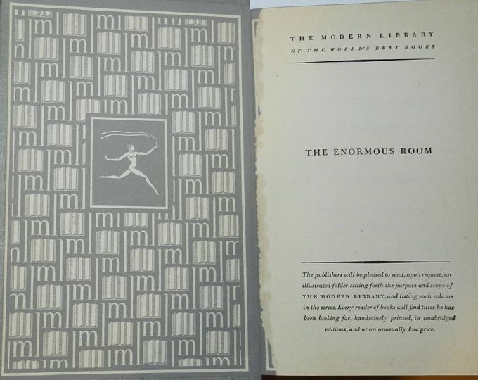 The Enormous Room, by E. E. Cummings 1934