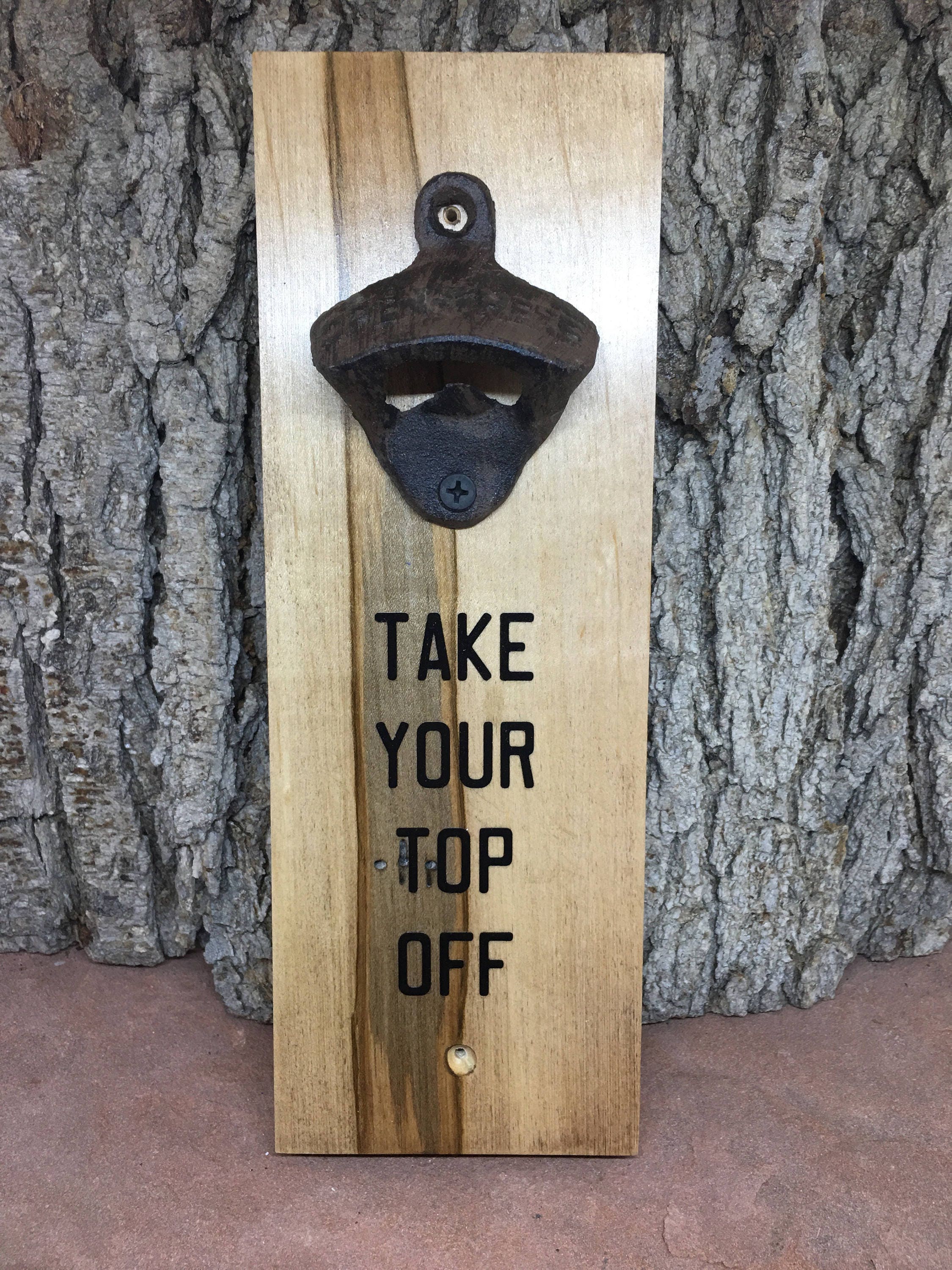 Take your top off magnetic beer bottle opener