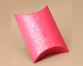 3 boxes gift-wrapped packaging pink 9 x 9 cm
