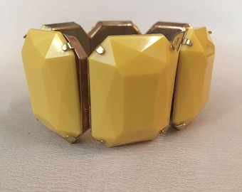 1980S // BUTTERCUP // Yellow Chucky Jewel Bracelet