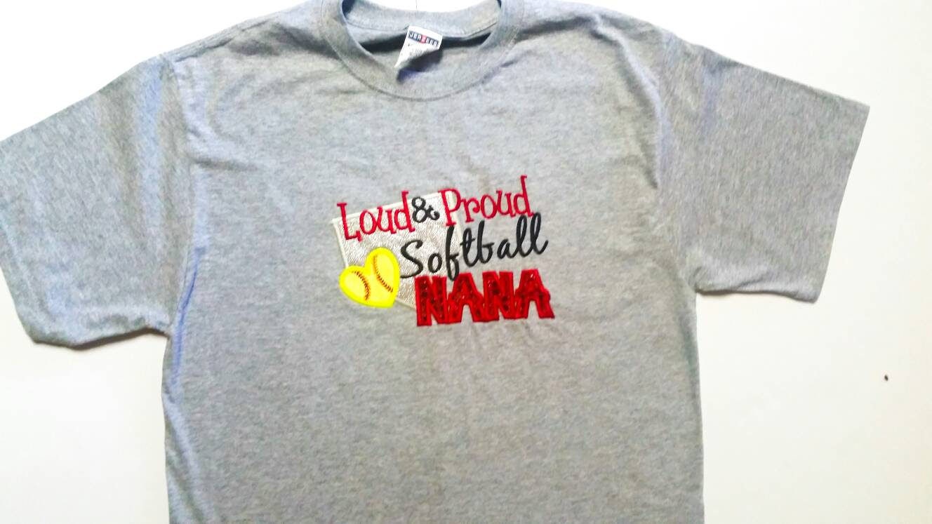 Softball Nana Softball Grandma Nana Shirt Softball Shirt