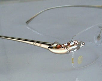 PANTHERE Eyeglass Frame Silver Rimless Glasses. For Men & Women. Inspirations with Cartier. Clear Lens, for your PX.