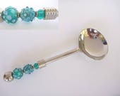 Spoon with lampwork glass...