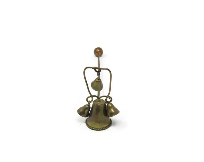 Antique Brass Candle Snuffer - Christmas Candle Snuffer with Bells - Flame Extinguisher Long Handled - Candle Accessory - Brass Home Decor