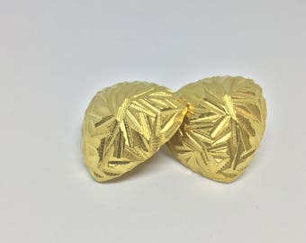 Gold plated clip on earrings