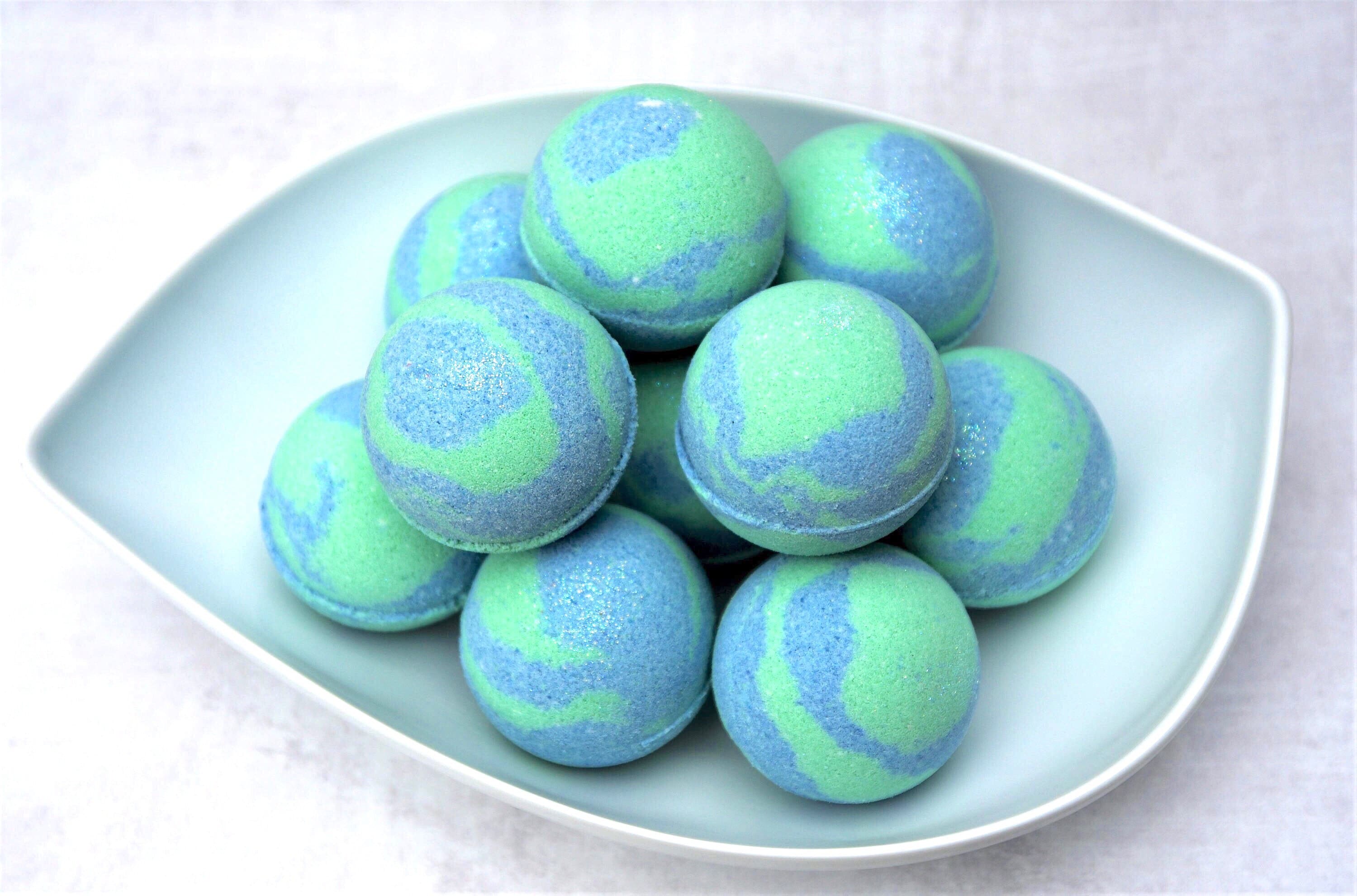 Glitter Bath Bomb Indie Bath Bomb Blue Bath Bomb