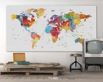World Map Wall Decor world map push pin travel theme decor nursery world map World Map Wall Decor world map push pin travel theme decor nursery world map