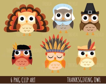 80% SALE THANKSGIVING clipart, FALL/autumn clipart, thanksgivin owls clipart, commercial use, kawaii clipart, fall graphics, cute images