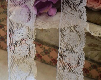 Vintage french Valenciennes lace, , 1950s
