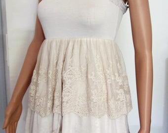 Shabby chic lace tunic