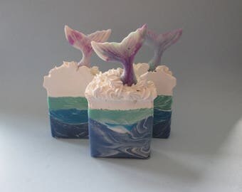 Obsidian - Mermaid Tail - Artisan Soap - Luxury Soap -Cold Processed