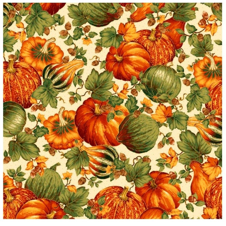 ON Sale Abundance Cream Harvest Medley By Quilting Treasures