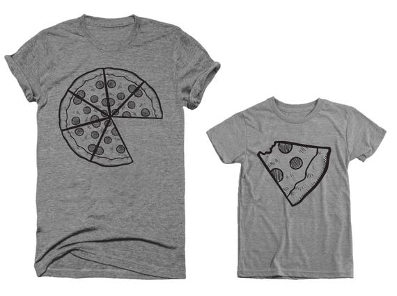 dad and baby pizza shirts