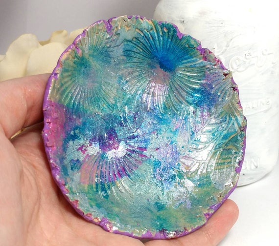 Ring dish Jewelry dish Purple ring dish Ring dish holder