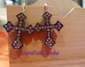 Gothic cross earrings