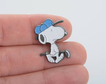 Snoopy, peanuts, dog enamel pin, cartoon enamel pin, Charlie Brown, backpack pin, pin collector,