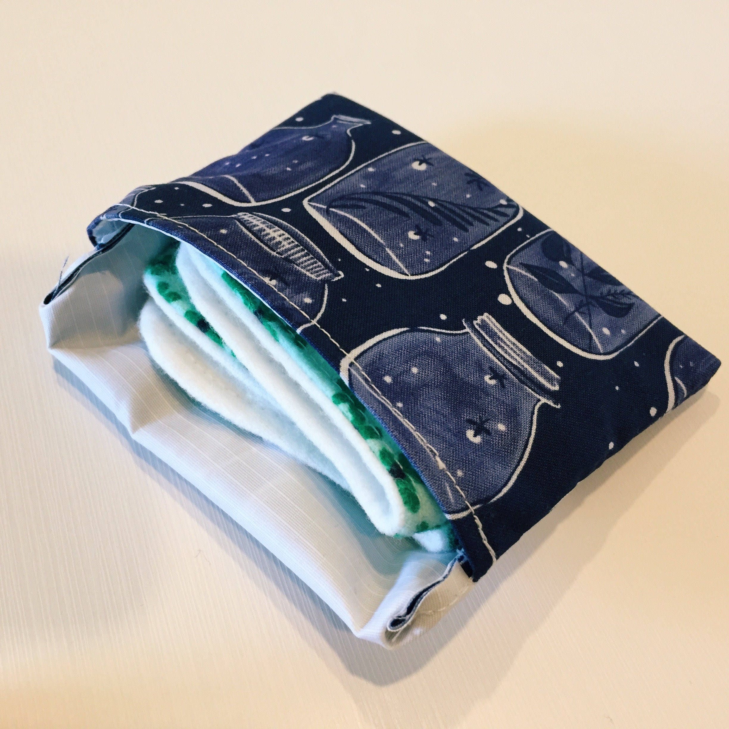 Pad Wrapper/ Cloth Pad Wrapper/ Fold Over/ Mini Wet Pouch