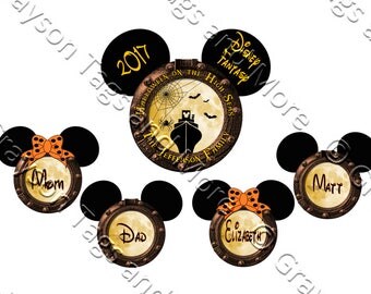 Extra Large Personalized Halloween on the High Seas Porthole Mickey and Medium Porthole Disney Cruise Door Magnet Set