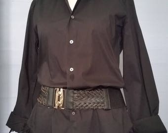 M Gypsy Cowgirl Top / Upcycled Top / Country Chic / Boho Gypsy / Gypsy Cowgirl Top / Cowgirl Lace Top / Boho Chic / Plus Size Upcycled