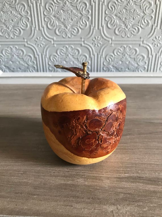 Wooden Fruit Handmade Pine Wood Carved Decorative Whimsical
