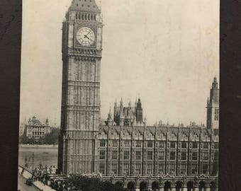 Vintage postcard - Big Ben, London, UK! 1900s!