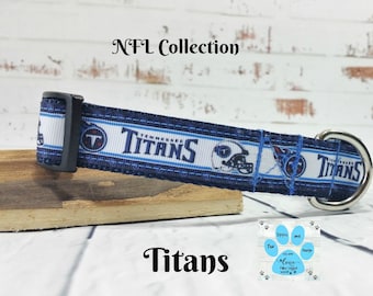 Titans Dog Collar, 1" Wide Dog Collar, Tennessee Dog Collar, Boy Dog Collar, Adjustable Dog Collar, Pet Collar,
