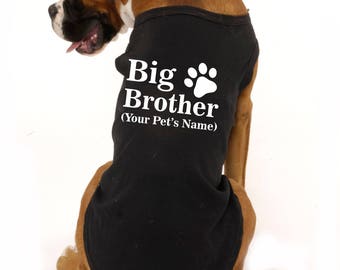 Big Brother announcement shirt, big brother shirt, dog sweater, dog shirt, pregnancy announcement shirt, pregnancy reveal to grandparents