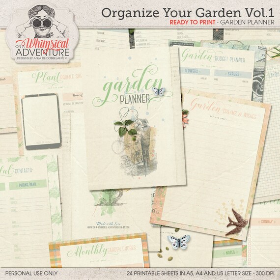 Printable Garden Planner Seed Starter Log Harvest Tracker