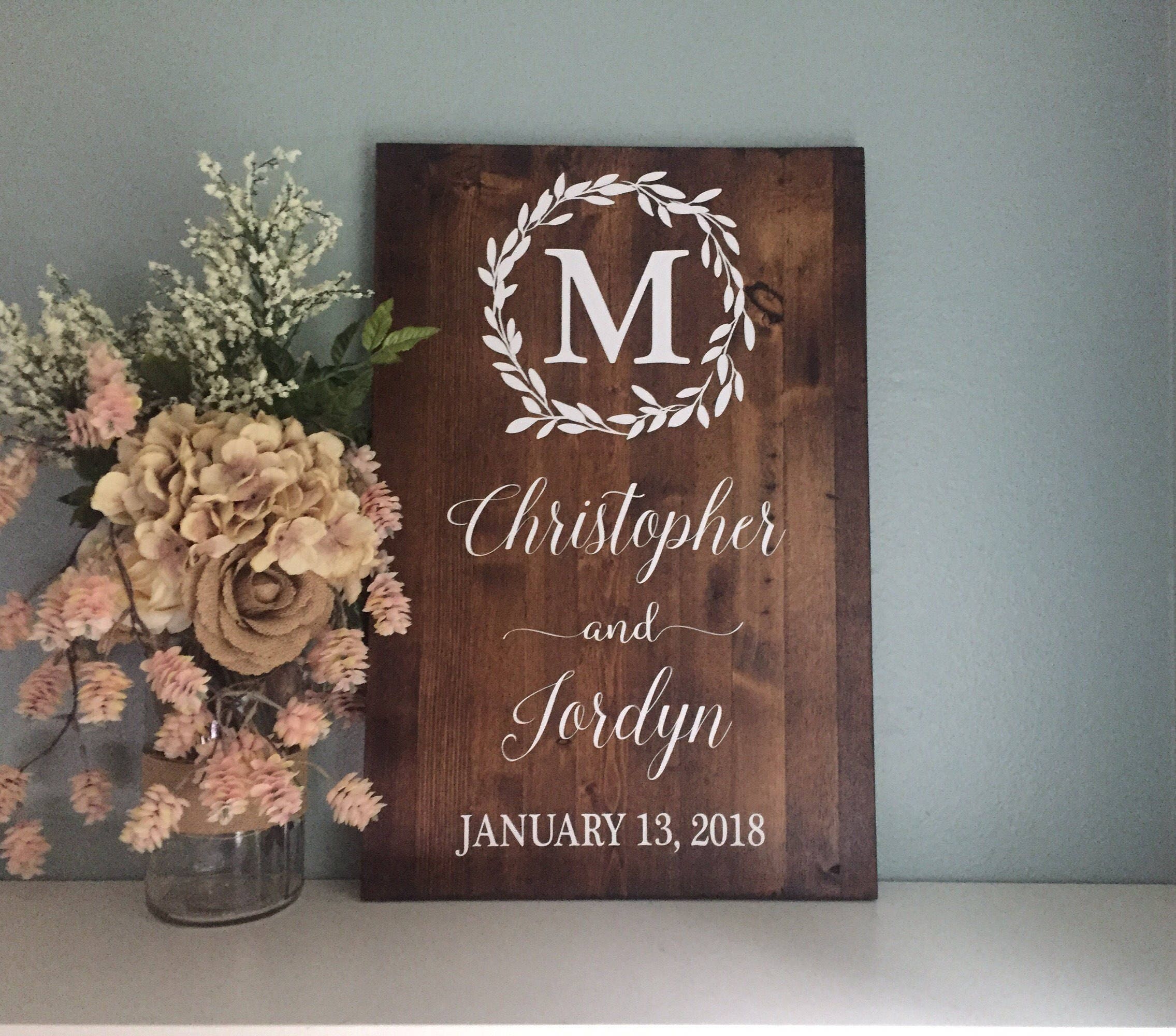 Wedding Welcome Sign Entrance Laurel Wreath Name And Date Rustic Decor Wood Country Wedd Wedding Welcome Sign Entrance Laurel Wreath Name And Date Rustic Decor Wood Country Wedd