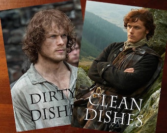 Outlander Clean Dirty Dishwasher | Jamie Fraser | MagnetGeek Kitchen | Clean Dirty Magnet