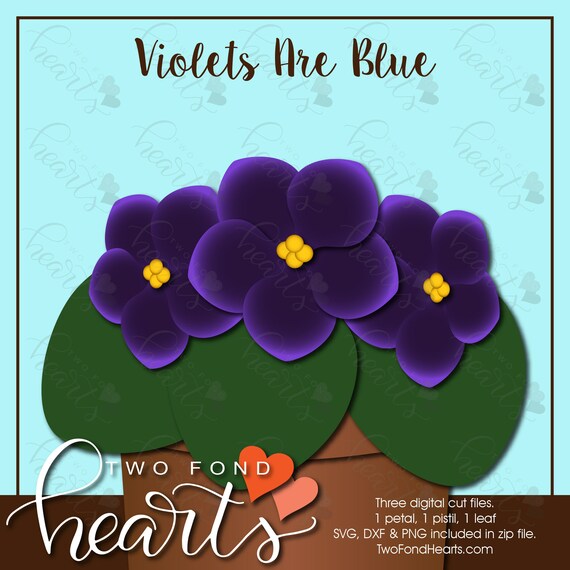 Violet Flower SVG Cut File Flower Die Cuts Violets for Paper