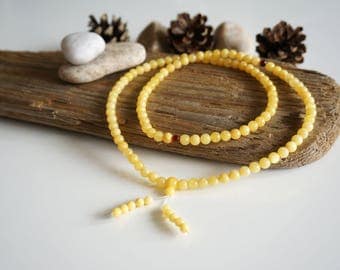 Natural Baltic Amber 11.5 gr. Butterscotch color Buddhist Rosary Amber/Bernstein/琥珀色