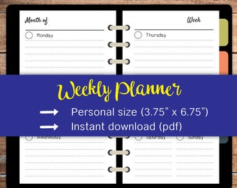 Filofax printables | Etsy