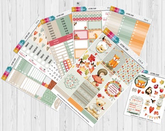 Autumn Charm Planner Stickers | Autumn Sticker Kit | Planner Stickers | Fall Planner Stickers (17215-01)