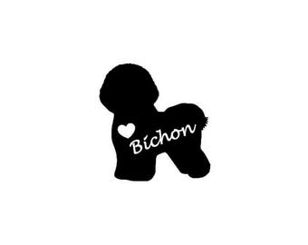 Download Bichon frise decal | Etsy