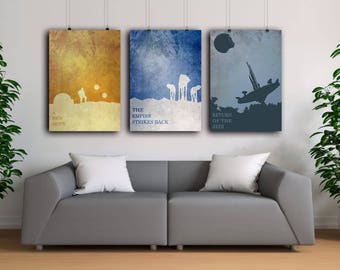 STAR Wars Art, Star wars, Poster Set, star Wars print, Minimalist Art Poster, Unique BIRTHDAY Gift Boyfriend, Home Decor, Office Artwork