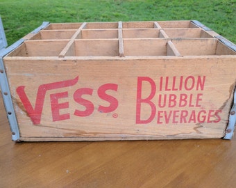 Vintage Vess Wooden Soda crate