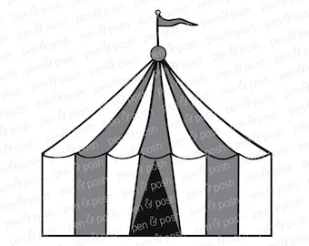 Svg - Carnival Tent SVG - Carnival SVG - Carnival Tent Clip Art - Carnival - Carnival Tent Dxf - Carnival Tent Cut File for Cricut