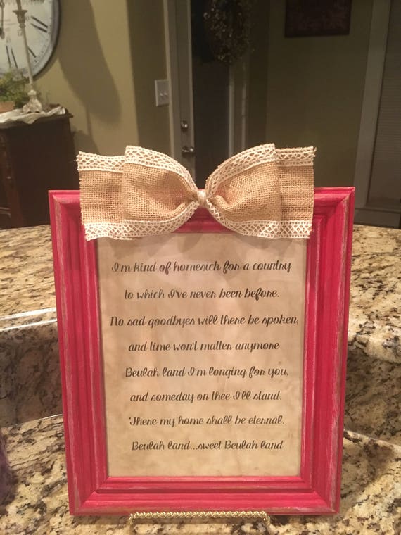 Beulah Land Print Beulah Land Song Lyrics Vintage Hymn