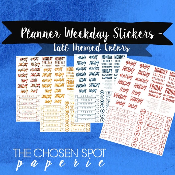 bullet journal stickers planner stickers fall colors