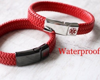 Medical Alert Bracelet - Medical ID Bracelet - Various Sizes Available