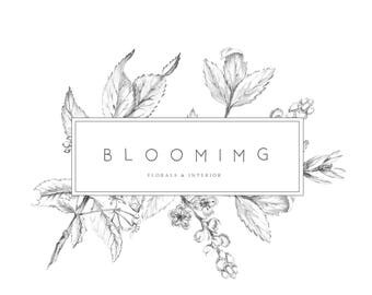 Premade Logo, Feminine logo , Logo Design, Brand Design, Business Logo, photography logo, boutique logo, botanical logo, flower logo
