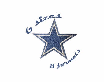 Dallas Cowboys Inspired Machine Embroidery Designs in 8 formats and 6 sizes