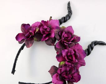 Maleficent headband, Maleficent horns, Maleficent ears, Maleficent party, gothic headband, Disney headband, Maleficent costume, Maleficent
