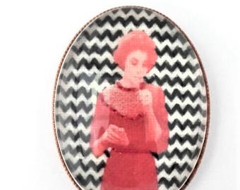 Brooch embroidered Audrey Horne Twin Peaks