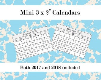 Mini calendar | Etsy
