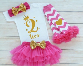 Second Birthday Outfit Girl, 2nd Birthday Shirt, 2nd Birthday Girl Outfit, Tutu Outfit, Birthday Gift, Second Birthday Girl, 2nd Birthday