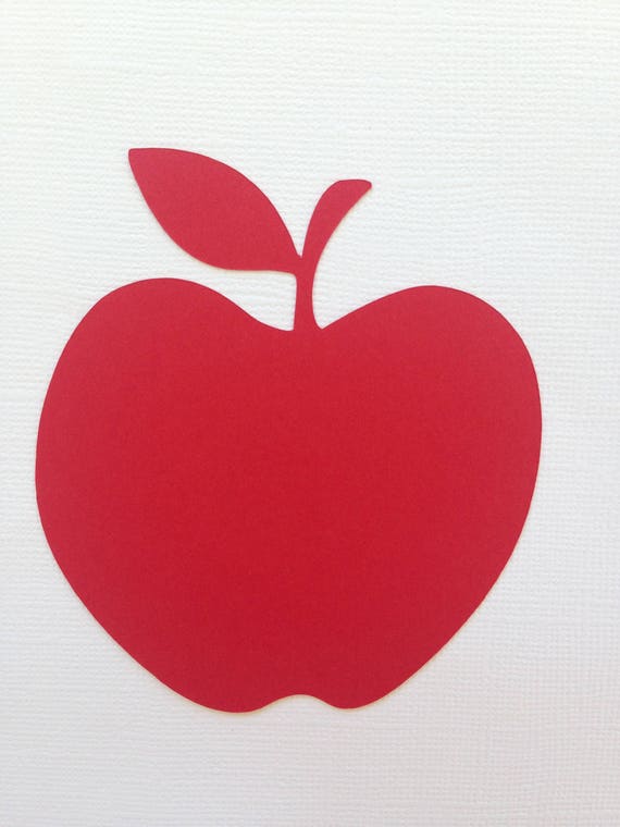 Items similar to Red apple cut out on Etsy