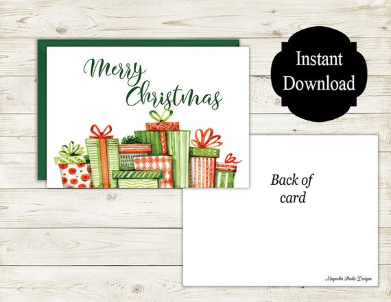 Christmas Card Christmas Greeting Card Printable Christmas